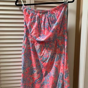 Lilly Pulitzer strapless dress size Large